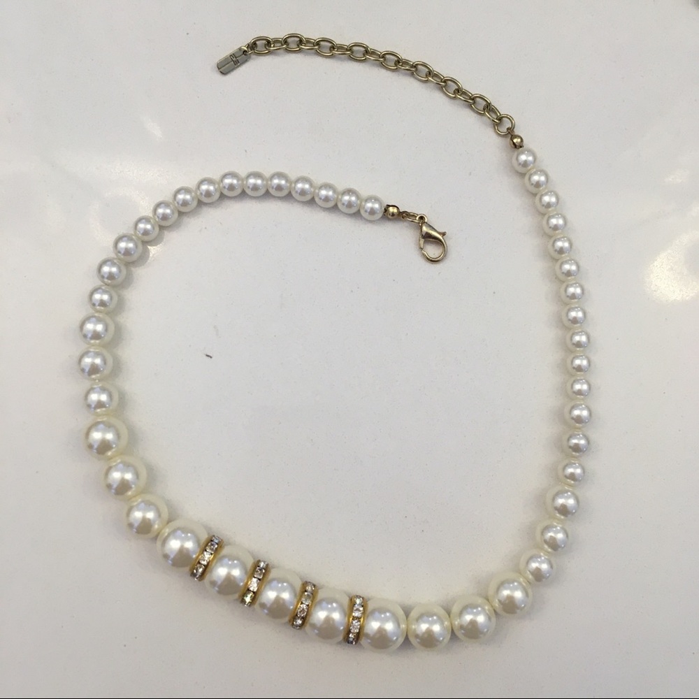 Pearl & Gold Ring Necklace